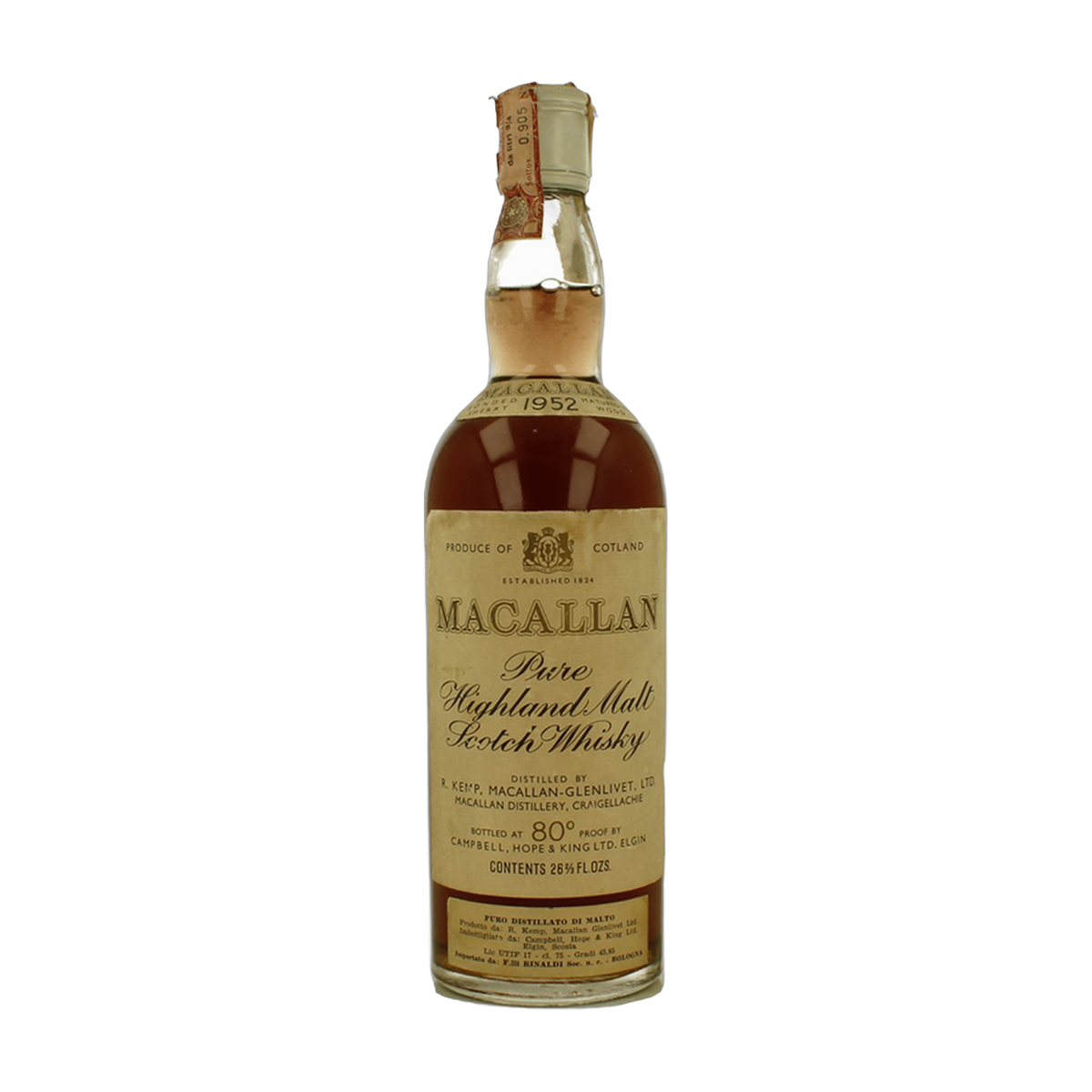 Macallan 1952 80Proof 15Y.O